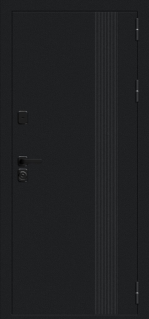 Металлическая дверь Эйр Букле чёрное/White Shell