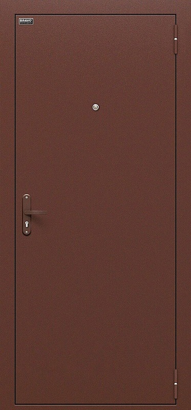 Металлическая дверь Optim Эконом Антик Медь/Л-11 (ИталОрех)